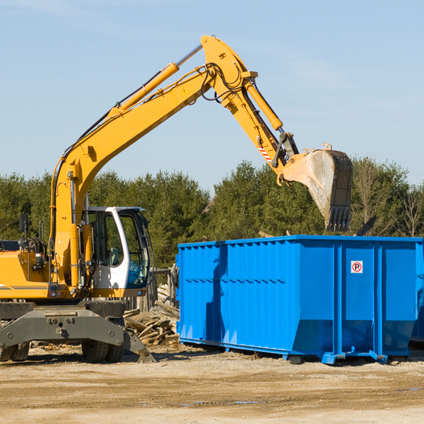 are there any restrictions on where a residential dumpster can be placed in Stannards